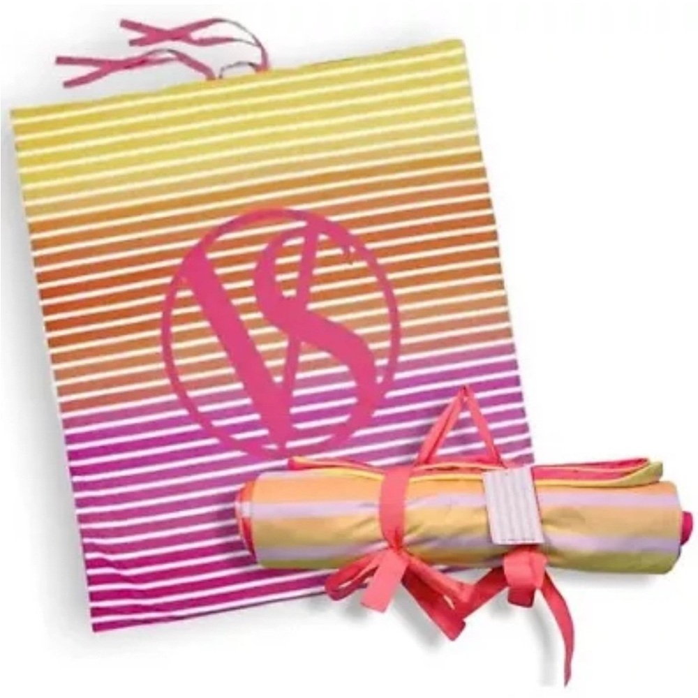 Victoria’s Secret Roll Up Neon Beach Towel Blanket Packable Towel